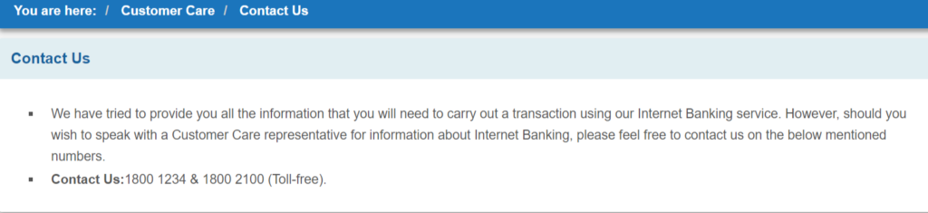 SBI mini statement - Toll Free Number for Internet Banking Services